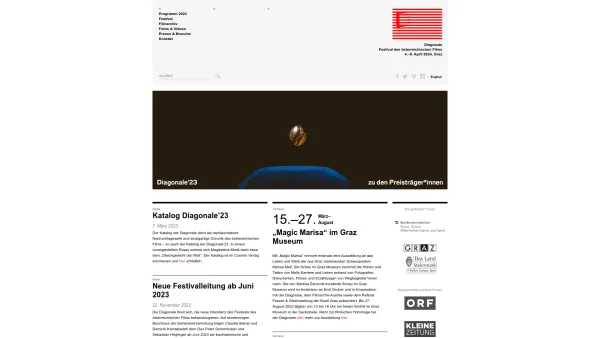 Website Screenshot: Diagonale - Diagonale – Festival des österreichischen Films - Date: 2023-06-22 15:00:17