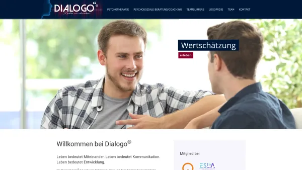 Website Screenshot: Dialogo Reden wir darüber
Praxis für Logopädie - Dialogo - Mario Wolframm - Date: 2023-06-14 10:47:21