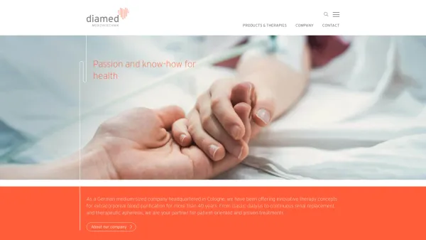 Website Screenshot: DiaMed Diagnostica - Welcome to DIAMED Medizintechnik! - DIAMED - Date: 2023-06-14 10:39:26