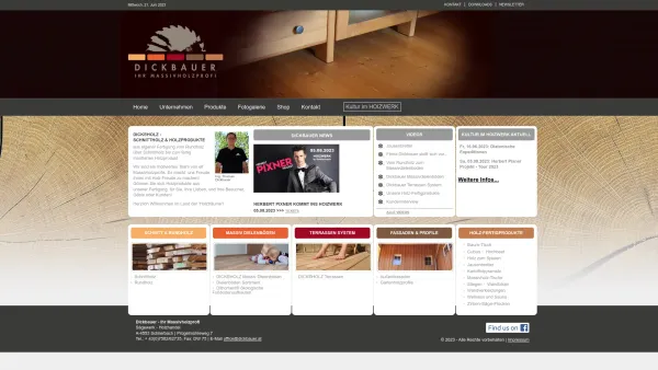 Website Screenshot: Dikbauer Ihr Massivholzprofi - Home - Dickbauer Ihr Massivholzprofi - Date: 2023-06-22 15:00:17