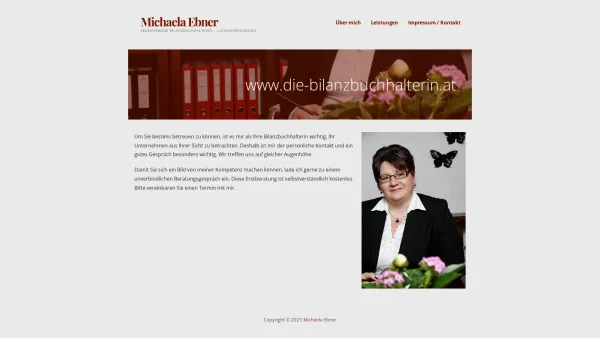 Website Screenshot: Michaela Ebner - Gewerbliche Buchhalterin - Michaela Ebner – Selbständige Bilanzbuchhalterin | Lohnverrechnung - Date: 2023-06-22 15:00:17