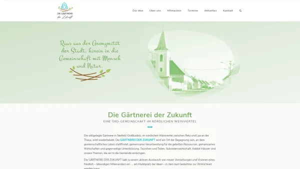 Website Screenshot: Ökodorf Die Gärtnerei der Zukunft, Pulkautal, Niederösterreich - Ökodorf Die Gärtnerei der Zukunft, Pulkautal, Niederösterreich - Date: 2023-06-26 10:26:13