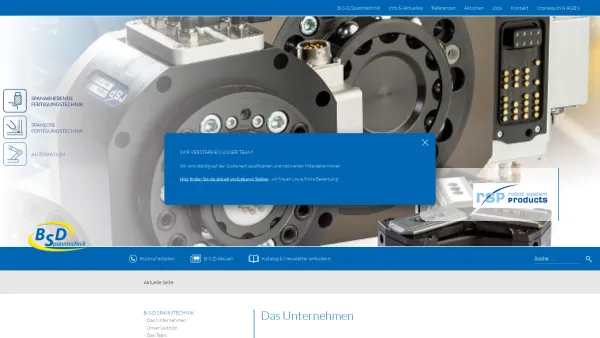 Website Screenshot: B-S-D Spanntechnik GmbH - B-S-D Spanntechnik - Date: 2023-06-22 15:13:17