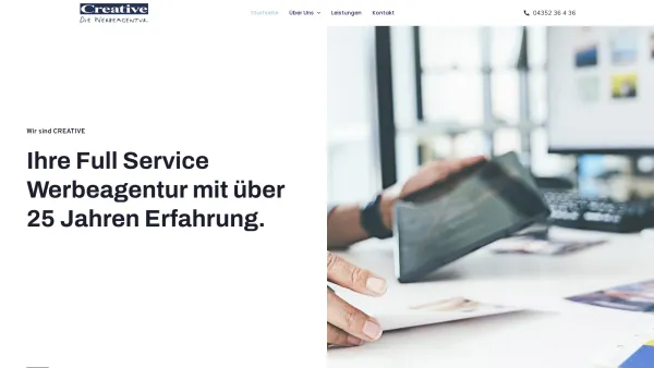 Website Screenshot: Creative Die Werbeagentur - Startseite - Creative die Werbeagentur - Date: 2023-06-22 15:13:17
