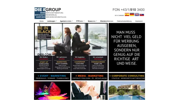 Website Screenshot: Karl DIE8 Werbegroup - DIE8 Werbegroup - home - Date: 2023-06-22 15:13:17