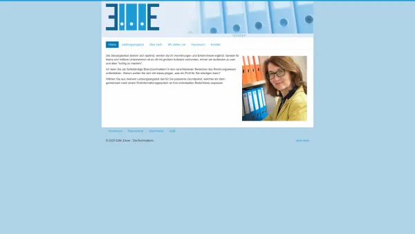 Website Screenshot: Edith Exner, Selbständiger Buchhalter - Willkommen bei Edith Exner - Die Buchhalterin, Wien - Date: 2023-06-22 15:11:10