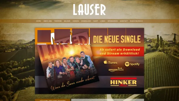 Website Screenshot: Hinker Die Lauser aus der Steiermark Stimmung Spaß Vollgas - DIE LAUSER - Lebensg'fühl! - Date: 2023-06-22 15:10:50