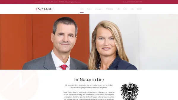 Website Screenshot: Die Notare - Ihr Notar in Linz | DIE NOTARE - Date: 2023-06-22 15:10:51