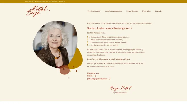 Website Screenshot: PSYCHOTHERAPIE SONJA KOSTAL - Kostal Sonja - Psychotherapie 1160 Wien - Date: 2023-06-22 15:10:51