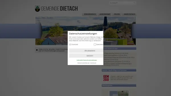 Website Screenshot: Gemeindeamt Dietach RiS-Kommunal - Dietach - GEM2GO WEB - Startseite - Date: 2023-06-22 15:00:17