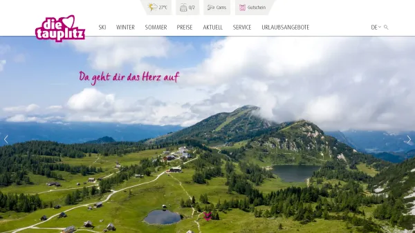 Website Screenshot: Bergbahn Tauplitz - Die Tauplitz ♡ Sommerfrische in der Steiermark - Österreich - Date: 2023-06-22 15:00:17