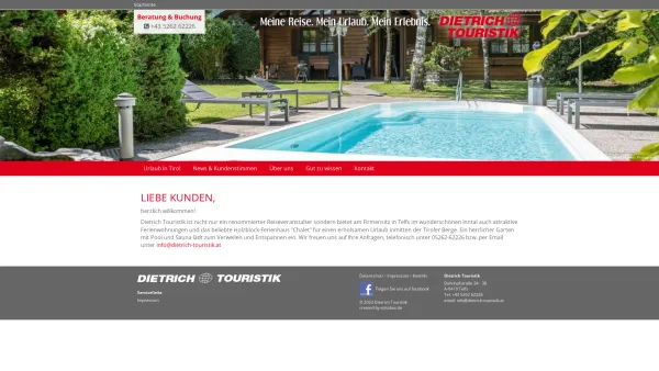 Website Screenshot: Dietrich Touristik - Dietrich Touristik - Startseite - Date: 2023-06-14 10:37:38