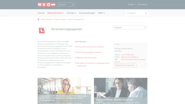 Website Screenshot: Bundesgremium der Versicherungsagenten - Versicherungsagenten - WKO.at - Date: 2023-06-22 15:00:17