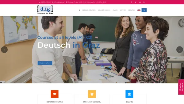 Website Screenshot: Deutsch in Graz [dig] Multinationale Kurse für Deutsch als Fremdsprache - Deutsch in Graz - Date: 2023-06-14 10:39:26
