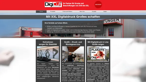 Website Screenshot: DIGICUT Print Plot for Professionals - Ihre Druckerei für XXL-Digitaldruck: Digicut Rubmer aus Linz - Date: 2023-06-22 15:00:17
