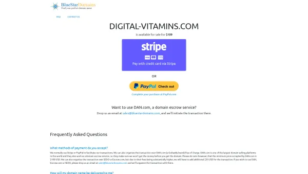 Website Screenshot: bei Digital-Vitamins - Blue Star Domains - Date: 2023-06-22 15:00:17