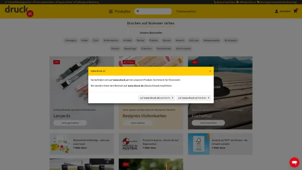 Website Screenshot: digitaldruck.at - druck.at: Online-Druckerei Österreich • Gratis Versand - Date: 2023-06-22 15:00:17