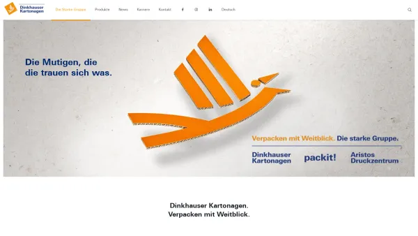 Website Screenshot: Dinkhauser Kartonagen GmbH - Home - Dinkhauser Kartonagen - Date: 2023-06-14 10:39:29
