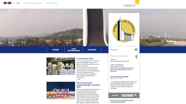 Website Screenshot: Pfarramt St Pfarre St. Konrad - Pfarre Linz-St. Konrad - Date: 2023-06-22 15:10:51