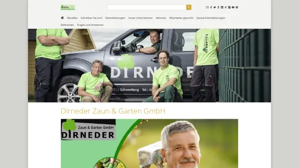 Website Screenshot: Dirneder KG - Dirneder Zaun&Garten GmbH - Date: 2023-06-14 10:47:21