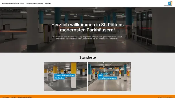 Website Screenshot: Dirtl & Co GmbH, Betrieb von Parkhäusern, Garagen u. Parkplätzen - Car Park Dirtl – Parken in St. Pölten - Date: 2023-06-22 15:11:10