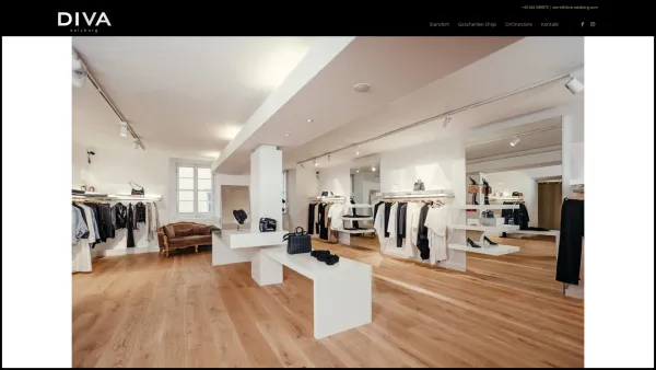 Website Screenshot: Diva by Makole Salzburg Mode Boutique für Designer Fashion Shopping - DIVA Salzburg – Luxury High Fashion Store in Salzburg - Date: 2023-06-26 10:26:13