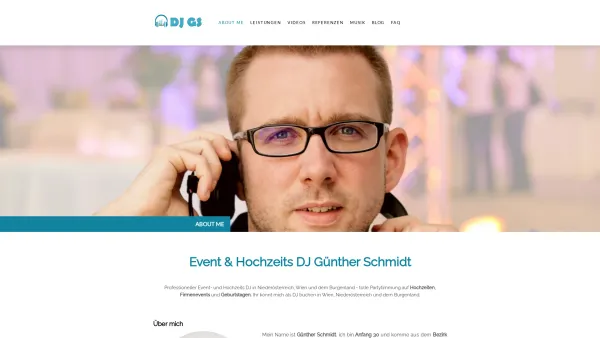 Website Screenshot: DJ GS Der DJ für Ihr Event - DJ für Hochzeiten & Events - DJ Günther Schmidt - Date: 2023-06-15 16:02:34