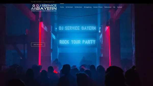 Website Screenshot: dj service bayern - DJ München? DJ SERVICE BAYERN DJ Augsburg, DJ Hochzeit - Date: 2023-06-15 16:02:34