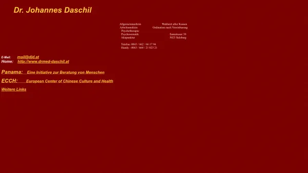 Website Screenshot: Dr. Johannes Daschil - Dr. Johannes Daschil - Date: 2023-06-22 15:11:10