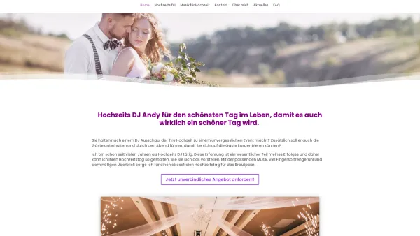 Website Screenshot: DJ für Hochzeit - Hochzeits DJ Andy im Osten und Süden von Österreich - Date: 2023-06-15 16:02:34
