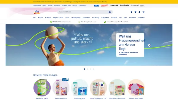 Website Screenshot: dm drogerie markt GmbH - dm drogerie markt Online Shop | Dauerhaft günstig einkaufen - Date: 2023-06-15 16:02:34