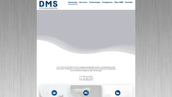 Website Screenshot: page der Firma DMS Blechbearbeitungs Ges.m.b.H. A-8650 Kindberg - DMS Blech & Metallbearbeitung - Date: 2023-06-22 15:00:18