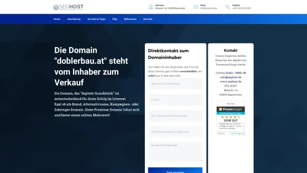 Website Screenshot: Dobler Bau GmbH - Die Domain steht vom Inhaber zum Verkauf – Die Domain steht vom Inhaber zum Verkauf - Date: 2023-06-15 16:02:34