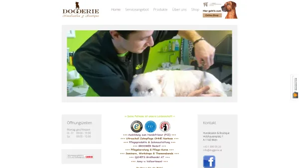 Website Screenshot: DOGGERIE Hundesalon & Boutique - Home - Hundefrisör Doggerie Hundesalon & Boutique Markus Junek Ihr exklusiver Hundesalon mit Online Shop - Date: 2023-06-22 15:00:18