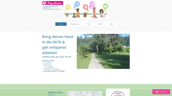 Website Screenshot: Dog Lovers Graz - Hundebetreuung | Haselsdorf-Tobelbad | Dog Lovers Graz - Date: 2023-06-14 10:47:21