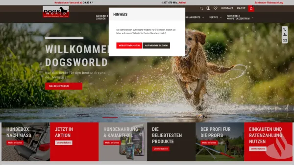 Website Screenshot: Dogsworld Alles rund um Ihren Hund - Dogsworld - Hundebedarf & Hundeboxen vom Spezialisten - Date: 2023-06-22 15:00:18