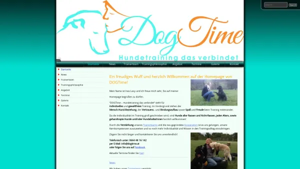 Website Screenshot: Hundeschule DOGTime Hundetraining das verbindet - DOGTime - Hundetraining das verbindet - Date: 2023-06-22 15:00:18