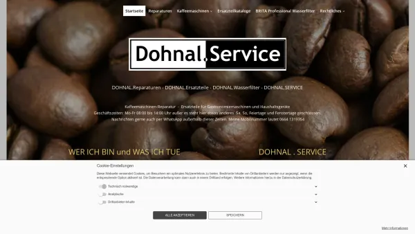 Website Screenshot: A. Dohnal Gastronomiebedarf Gesellschaft m.b.H.; - Dohnal.Service - Startseite - Date: 2023-06-22 12:14:14