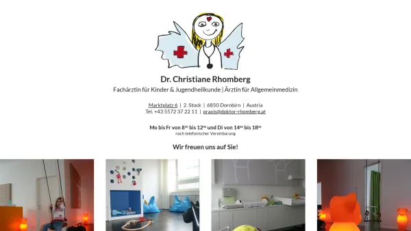 Website Screenshot: Dr.Med. Christiane Rhomberg FA für Kinder -und Jugendheilkunde - Dr. Christiane Rhomberg - Date: 2023-06-14 10:39:29