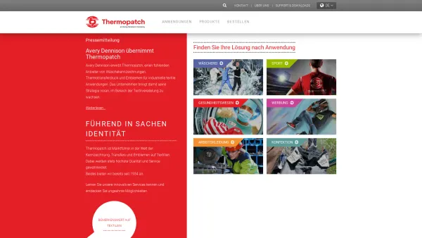 Website Screenshot: Dolesal GmbH Textilkennzeichnungssysteme - Hauptseite - Thermopatch - DE - Date: 2023-06-14 10:37:58