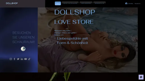 Website Screenshot: DOLL SHOP VIENNA Schöne Puppen zum Sammeln und Spielen * Webshop und Puppenversand * - Sexy Dessous | Dessous4you | Chilirose | Love Store - Date: 2023-06-22 15:00:18