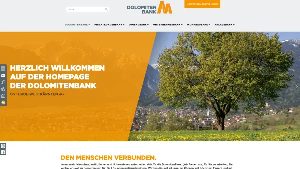 Website Screenshot: DolomitenBank Osttirol-Westkärnten eG - DolomitenBank Osttirol-Westkärnten | dolomitenbank - Date: 2023-06-15 16:02:34