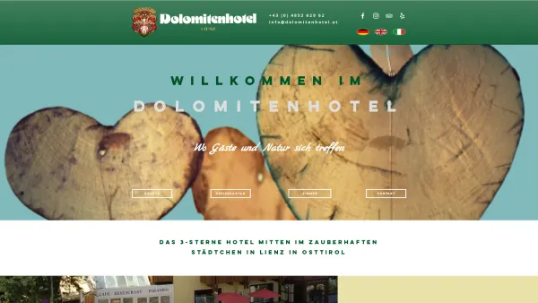 Website Screenshot: Dolomitenhotel - DOLOMITENHOTEL-LIENZ | Zimmer | Restaurant | Urlaub - Date: 2023-06-22 15:11:10