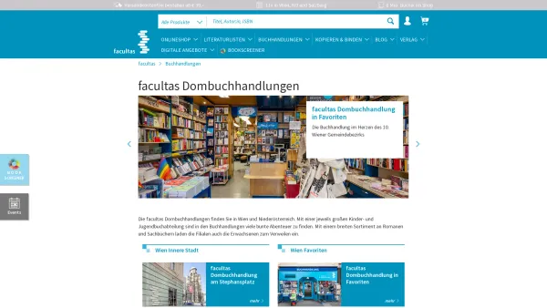 Website Screenshot: Facultas Dombuchhandlung am Stephansplatz - facultas Dombuchhandlungen - Date: 2023-06-14 10:37:41