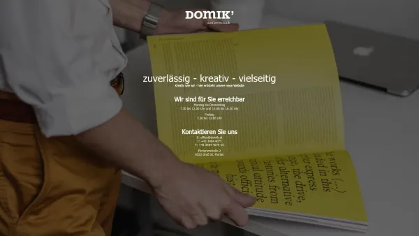 Website Screenshot: Wolfgang DOMIK werbetechnik  Startseite - Seite im Aufbau - Date: 2023-06-22 15:11:10