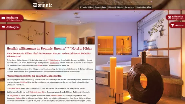 Website Screenshot: Hotel Dominic - IHR 4* Hotel in Söldens Zentrum - Hotel Dominic Sölden - Date: 2023-06-22 15:11:10