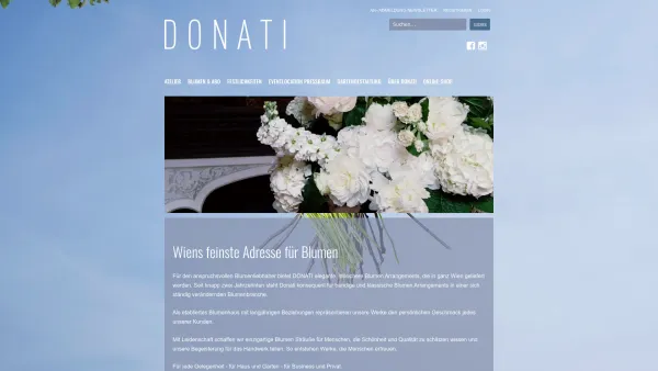 Website Screenshot: Donati werkstatt für floristik, garten und wohnkultur - Home - Services – DONATI Experten für Floristik und Garten - Date: 2023-06-15 16:02:34