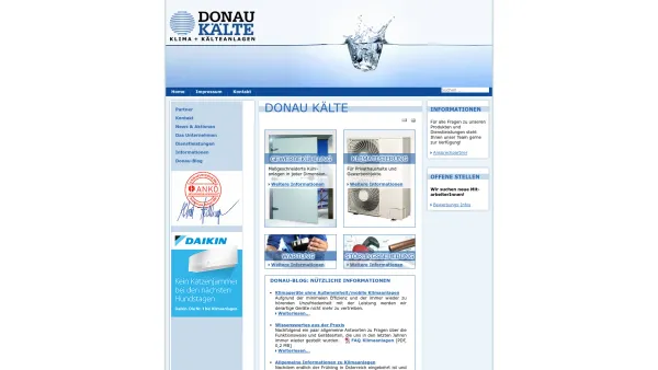Website Screenshot: BREY PANZENBÖCK Donaukälte Ihr Partner Sachen Kälte und Klima - Donau Kälte - Home - Date: 2023-06-22 15:10:51