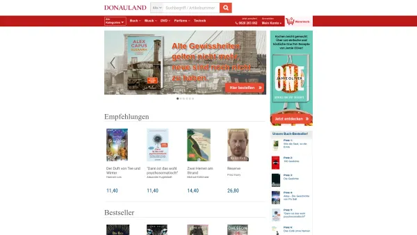 Website Screenshot: DONAULAND - Donauland - Ihre Welt der Vorteile - Date: 2023-06-22 15:10:51