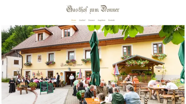 Website Screenshot: Gasthof Pension Donnerwirt - Home - Date: 2023-06-22 15:10:51